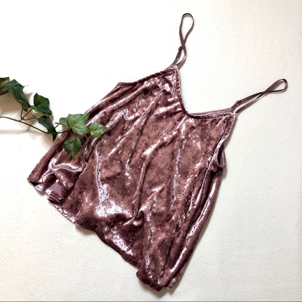 MUDD Juniors Velvet Textured Tank in Blush Sz S